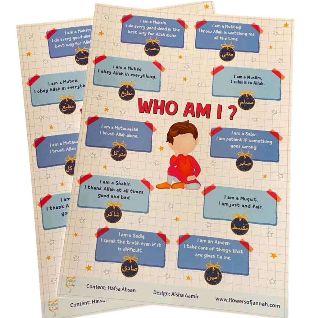 Who am I – Poster for Boys – Flowers of Jannah